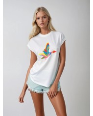 Taş İşlemeli Apoletli Midi Elbise