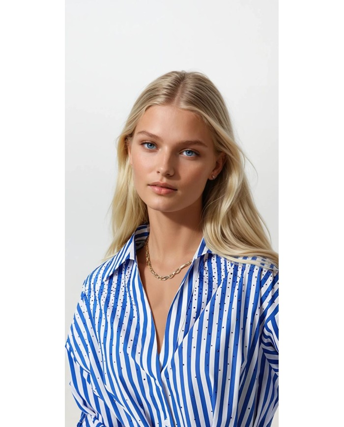 Taş İşlemeli Apoletli Midi Elbise