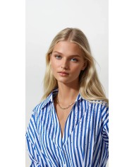 Taş İşlemeli Apoletli Midi Elbise