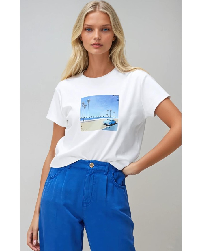 California Taş İşleme T-Shirt