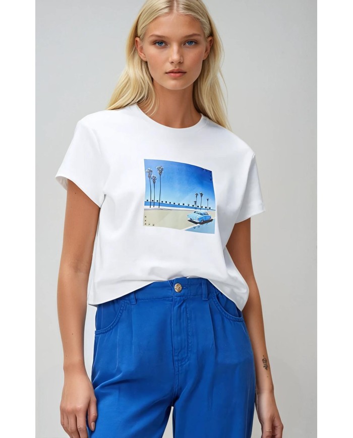 California Taş İşleme T-Shirt