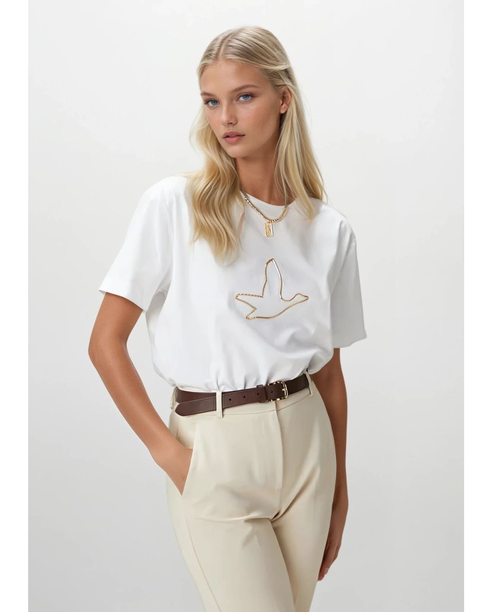 Frekans Tek Çizgi T-Shirt