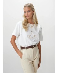 Frekans Tek Çizgi T-Shirt