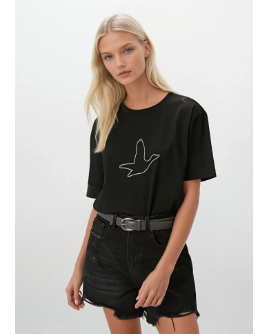 Frekans Tek Çizgi T-Shirt