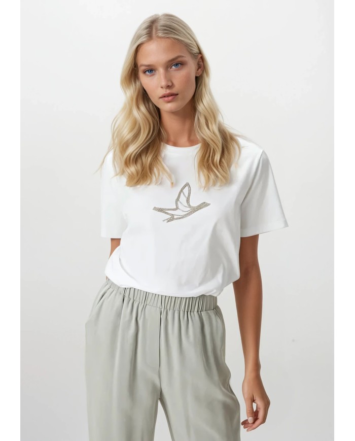 Meç Zincir Taş İşlemeli T-Shirt