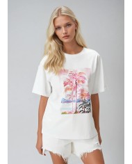 Palmiye Baskı ve Taş İşleme T-Shirt