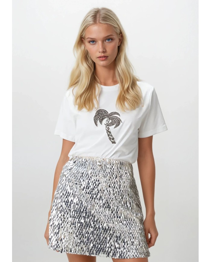 Palmiye Taş İşleme T-Shirt