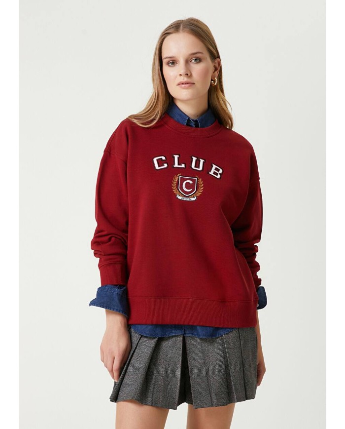 CLUB Logo Baskılı Sweatshirt