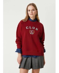CLUB Logo Baskılı Sweatshirt
