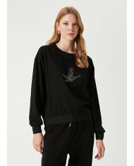 Kurdele Taş İşleme Sweatshirt