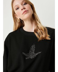 Meç Zincir Taşlı Sweatshirt