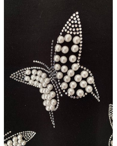 Kelebek Taş İşleme Sweatshirt