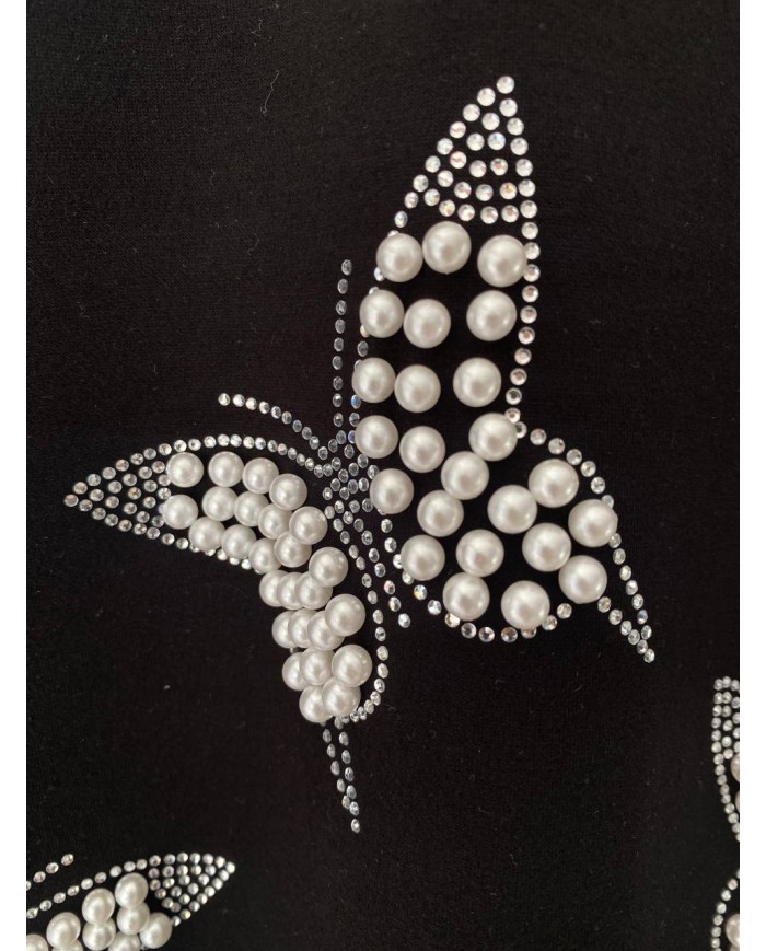 Kelebek Taş İşleme Sweatshirt