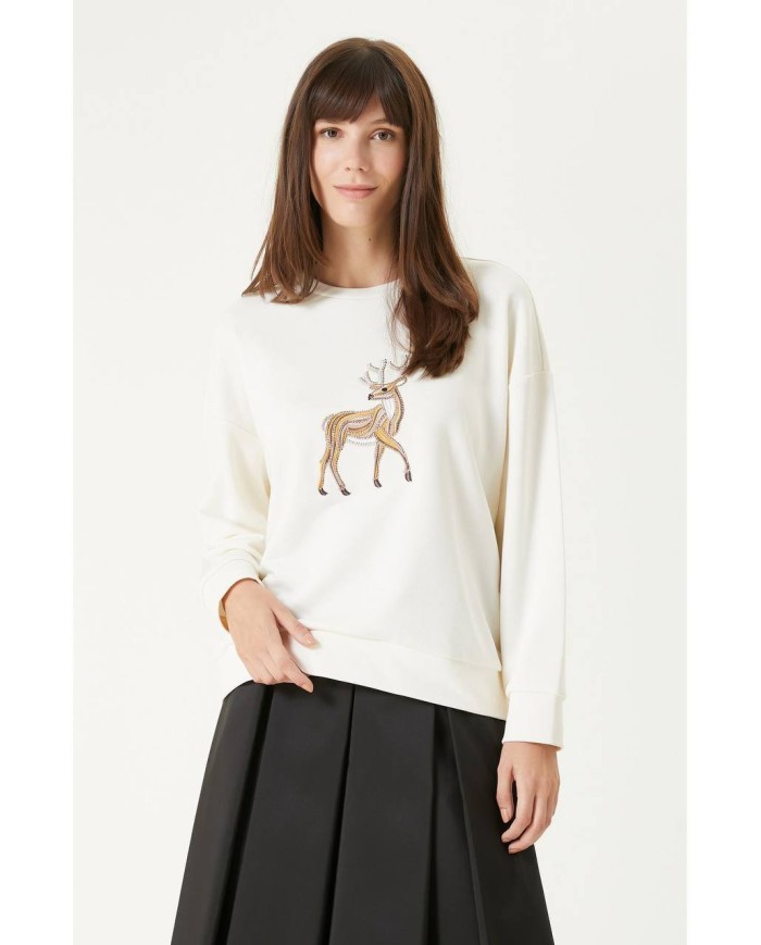 Geyik Motifli Sweatshirt