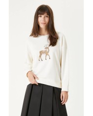 Geyik Motifli Sweatshirt
