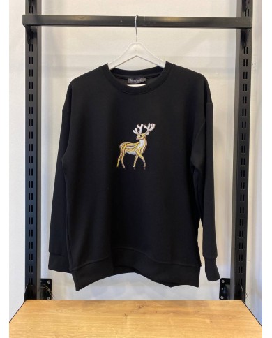 Geyik Motifli Sweatshirt