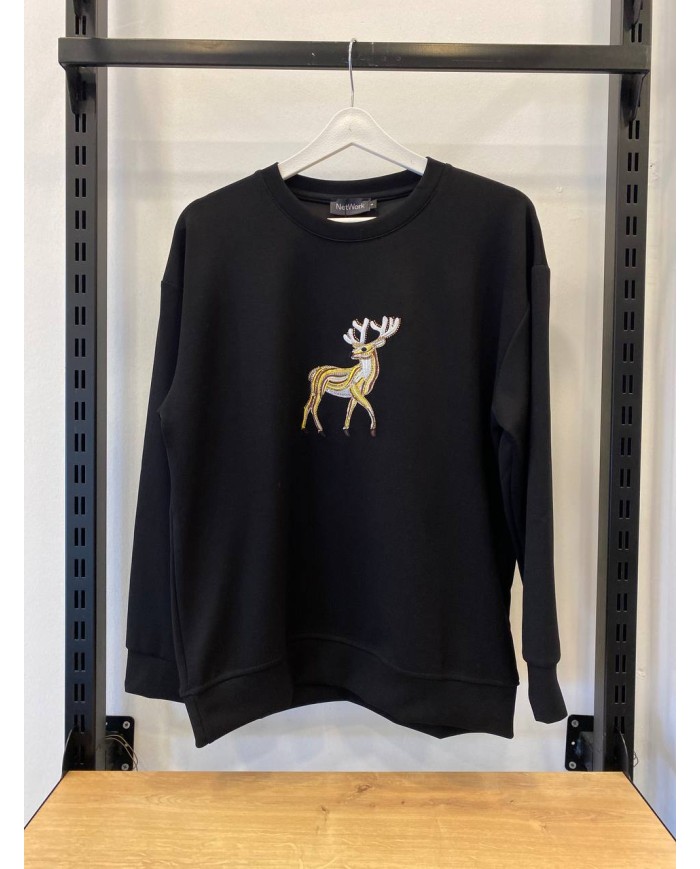 Geyik Motifli Sweatshirt