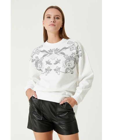 Taş Baskılı Sweatshirt