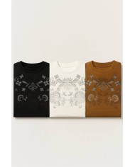 Taş Baskılı Sweatshirt