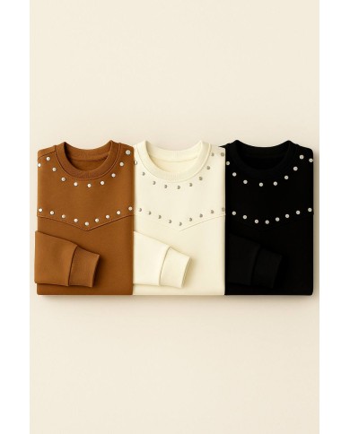 Trok Baskılı Sweatshirt