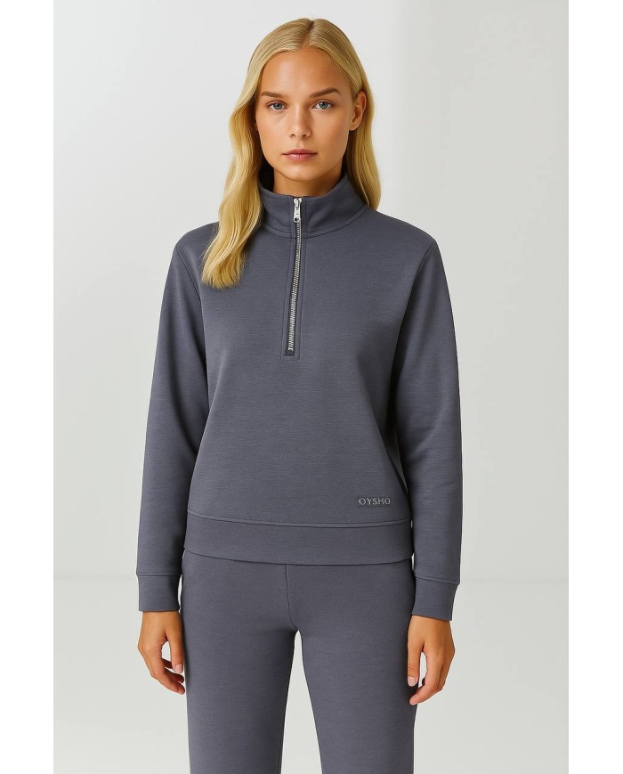 Yarım Fermuar Sweatshirt