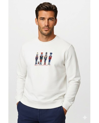 Kurşun Asker Nakışlı Sweatshirt
