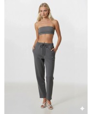 Kaz Logo Nakışlı Fit Paça Eşofman