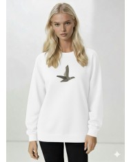 Meç Metal Zincir Kaz Motifli Sweatshirt