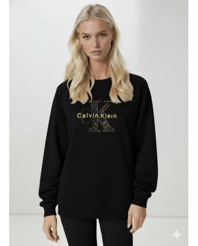 Fleksi ve Taş Baskı Modal Sweatshirt