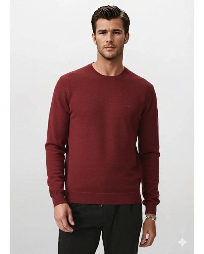 Fitilli Logo Nakışlı Basic Sweatshirt