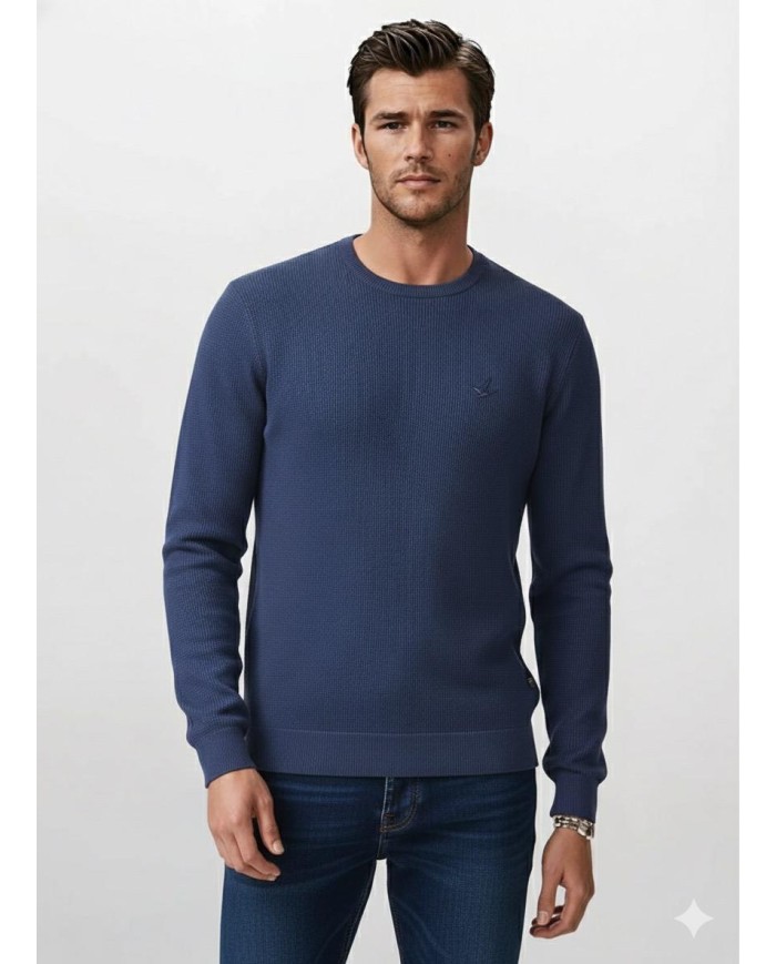 Fitilli Logo Nakışlı Basic Sweatshirt