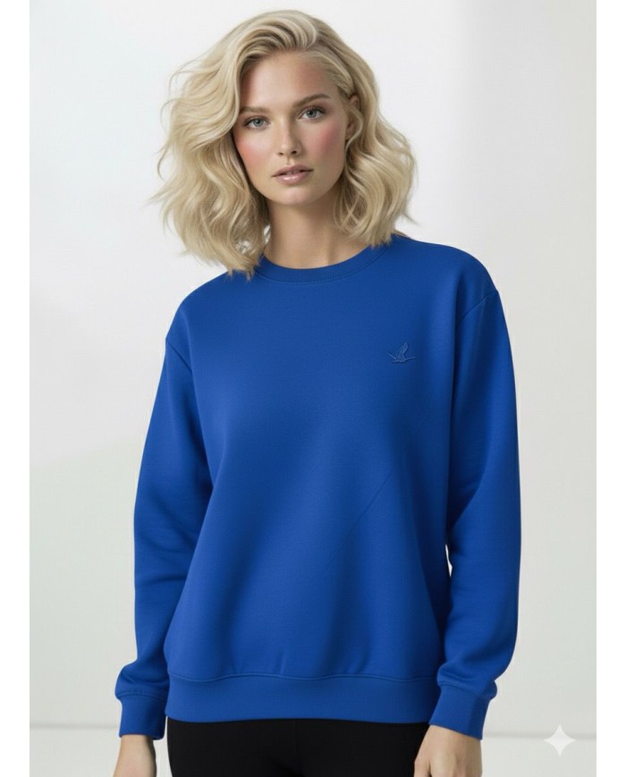 Göğsü Kaz Logo Basic Sweatshirt