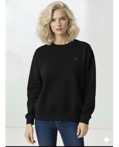 Göğsü Kaz Logo Basic Sweatshirt