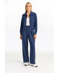 Dik Yaka Crop ve Şalvar Kesim Modal Takım