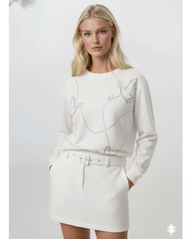 Taş Baskı Desenli Sweatshirt