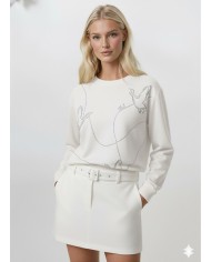 Taş Baskı Desenli Sweatshirt