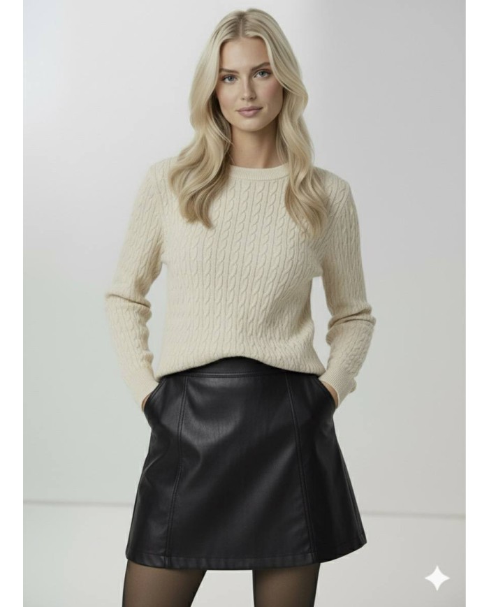 Saç Örgü Triko Kazak