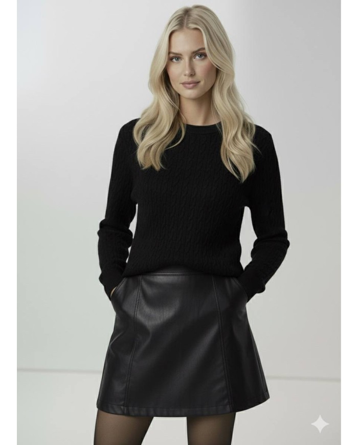 Saç Örgü Triko Kazak