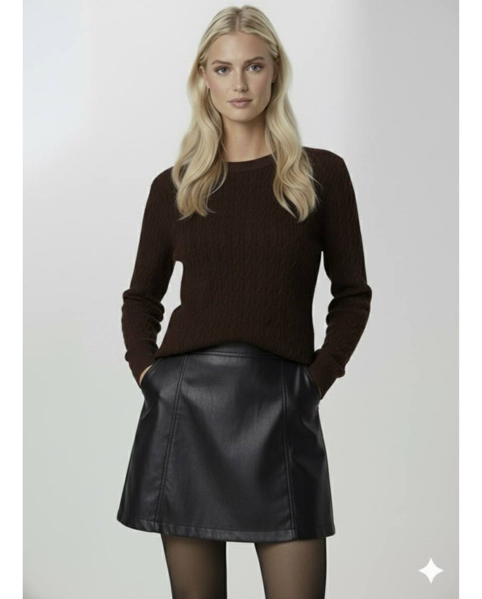 Saç Örgü Triko Kazak