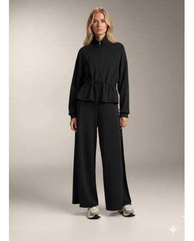 Belden Büzgülü ve Bağcıklı Kısa Eşofman Takım