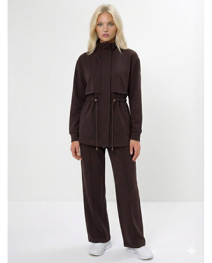 Pelerin Kapak Belden Büzgülü Fermuarlı ve Çıtçıtlı Takım