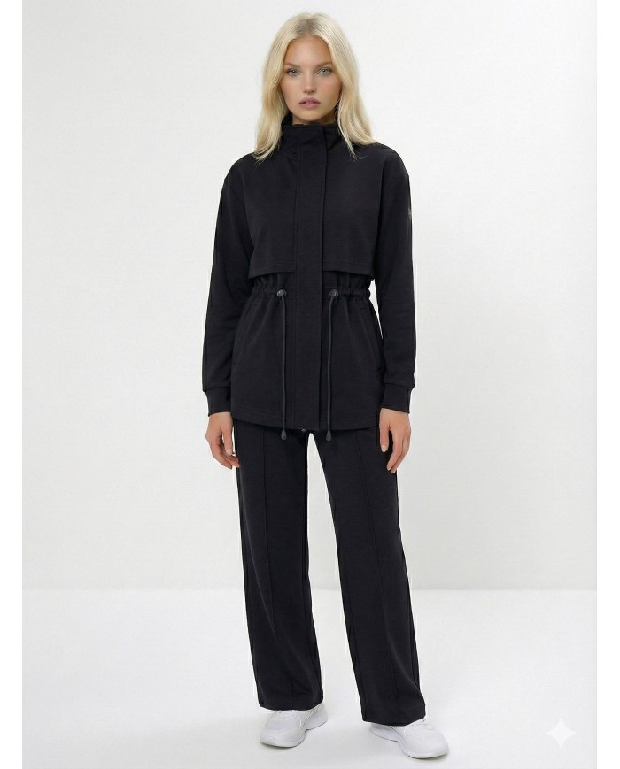 Pelerin Kapak Belden Büzgülü Fermuarlı ve Çıtçıtlı Takım