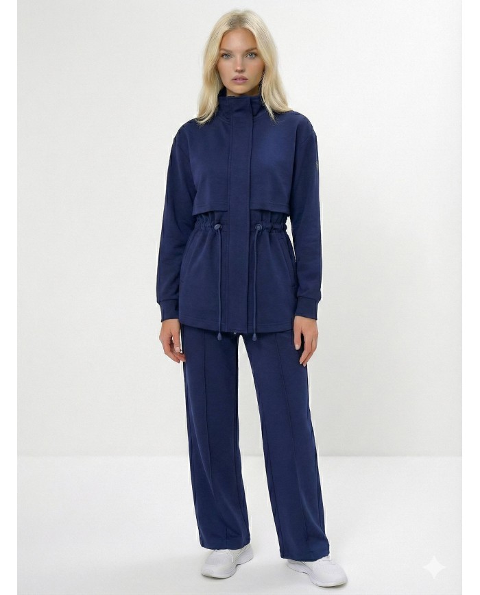 Pelerin Kapak Belden Büzgülü Fermuarlı ve Çıtçıtlı Takım