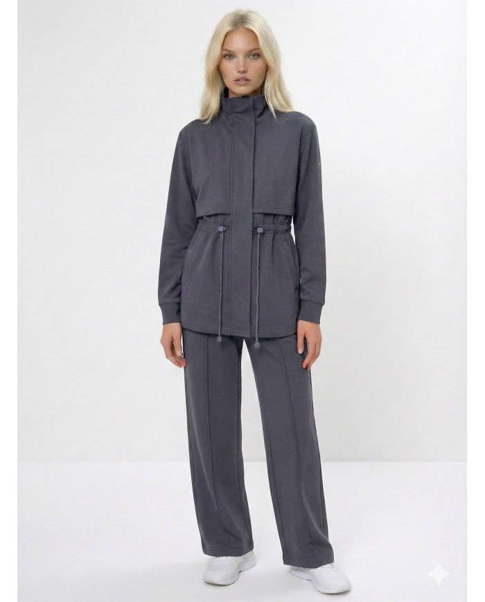 Pelerin Kapak Belden Büzgülü Fermuarlı ve Çıtçıtlı Takım