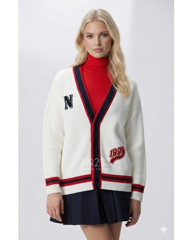 Süzene Nakışlı Gerçek Pamuk Triko Hırka