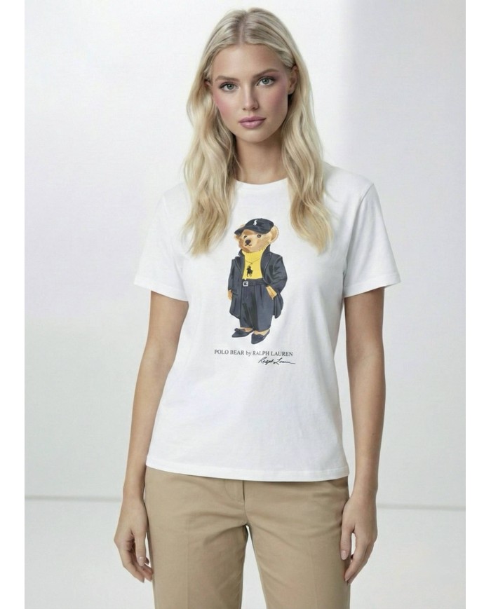 Takım Elbise Bear Baskılı T-Shirt