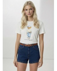 Takım Elbise Bear Baskılı T-Shirt