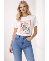 Hotfix Taş İşleme Çiçek Detaylı T-Shirt