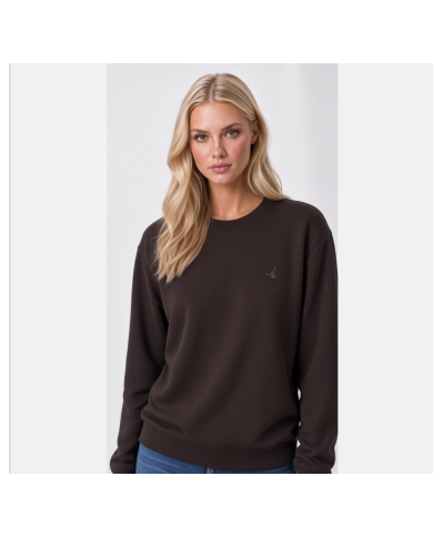 Basic Göğüs Nakışlı Sweatshirt