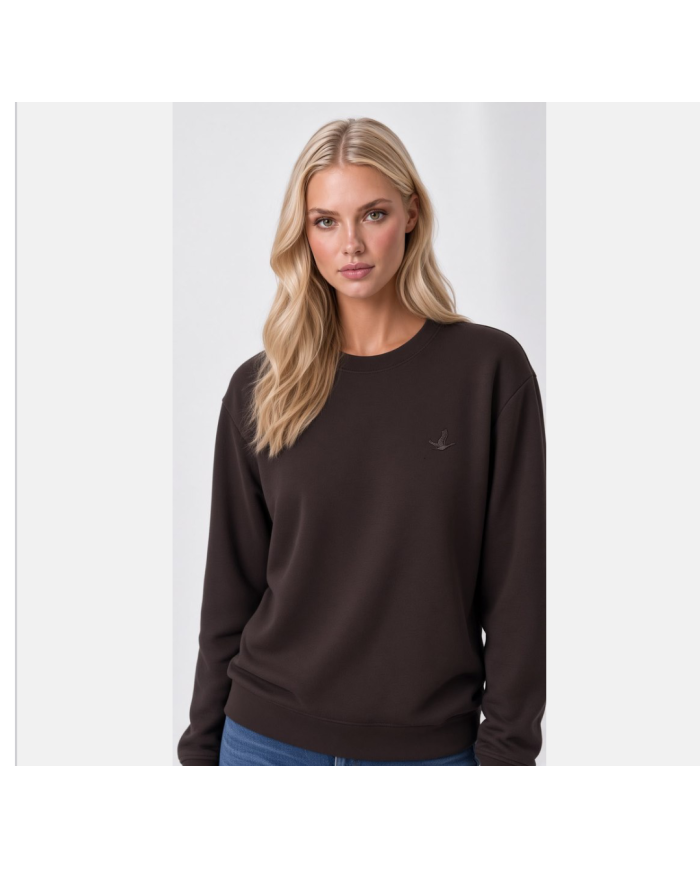 Basic Göğüs Nakışlı Sweatshirt